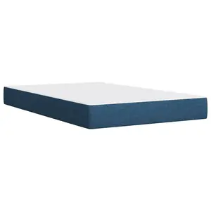 Berkfield Box Spring Bed with Mattress Blue 120x200 cm Fabric