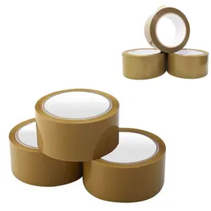 72 Rolls of Brown Low Noise Tape 50mm X 66m Strong Sticky Packaging Parcel Tapes