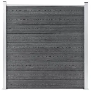 Berkfield WPC Fence Set 1 Square + 1 Slanted 273x186 cm Grey