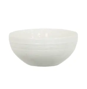 simpa 6PC Porcelain White Modern Bowl Set.