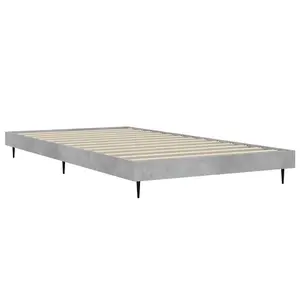 Berkfield Bed Frame Concrete Grey 90x200 cm Engineered Wood