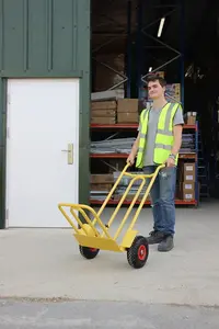 CGV380 Pneumatic Heavy Duty Folding and Fixed Toe Sack Truck with Pneumatic Wheels, 200kg Capacity