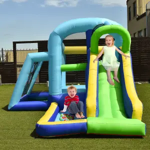 Costway 5 In 1 Inflatable Bounce Castle Bounce House W/Large Jumping & Playing Area