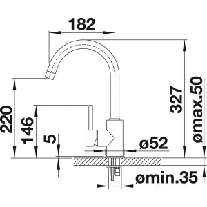 Blanco Mida Single Lever Monobloc Mixer Tap Chrome 517742