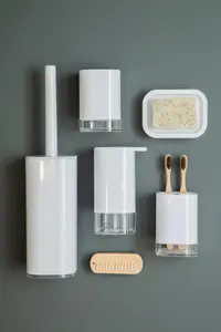 Maison by Premier Ando White Acrylic Toilet Brush Holder