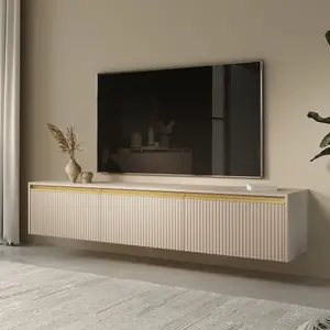  Elegant Beige Royal TV Cabinet H42cm W182cm D39cm - Versatile Media Storage