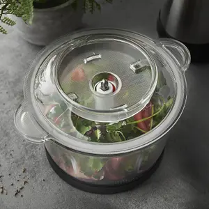 KAPPLICO Chrome Mini Chopper Mini Food Processor 4 bi-Level Blades - Energy Saver 250W Dual Speed - 2.0L Food Capacity Glass Bowl