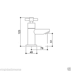 Nes Home Linden Cross Head Hot & Cold Basin Taps & Waste Chrome