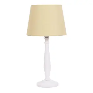 Annum Wood Table Lamp White / Beige / No