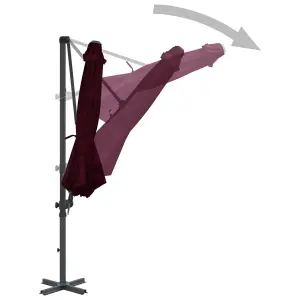 Berkfield Cantilever Umbrella with Aluminium Pole Red 300 cm