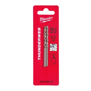 Milwaukee 4932352352 HSS-G THUNDERWEB Metal Drill Bits 2 40mm OL:75mm WL:43mm