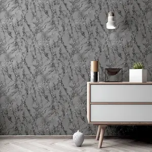 Arthouse Carrara Marble Charcoal Wallpaper