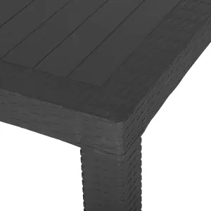 Garden Table Synthetic Material Graphite Grey FOSSANO