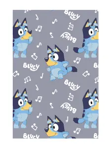 Bluey Grey Fleece Blanket Polyester Soft Throw