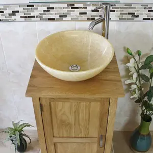 Cottrill 500mm Single Bathroom Vanity with Vessel Ceramic Basin Golden Onyx