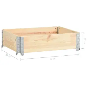 Berkfield Raised Bed 60x80 cm Solid Pine Wood (310048)