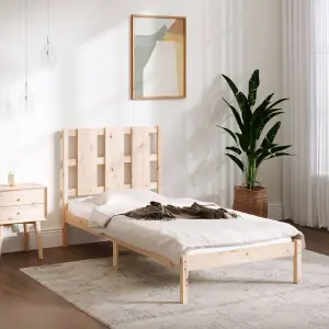 Berkfield Bed Frame Solid Wood 90x190 cm 3FT Single