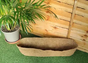 Natural Coco Wall Trough Liner Cupped Shaped Coco Liner For 30 Inch Wall Basket