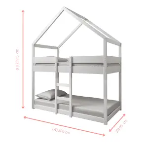 Sofie Bunk Bed House Cabin in White