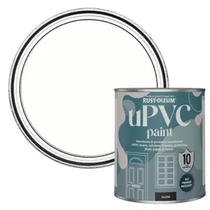 Rust-Oleum Chalk White Gloss UPVC Paint 750ml