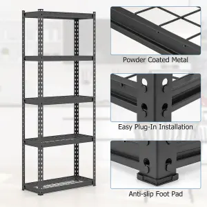 Costway 5-Tier Garage Storage Shelves Adjustable Heavy Duty Metal Storage Shelving Unit 71 x 31 x 168 cm