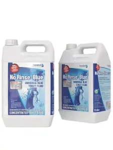 No-Rinse Blue Caravan Toilet Fluid, Blue Toilet Fluid 2 x 5 Litres