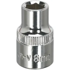 8mm Forged Steel Drive Socket - Durable Chrome Vanadium for 3/8" Drive