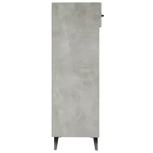 Shoe Cabinet Concrete Grey 30x35x105 cm Engineered Wood