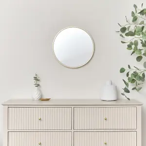 Melody Maison Round Gold Wall Mirror - 40cm x 40cm