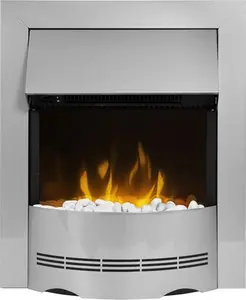 Dimplex Elda Optiflame Electric Fire In Stainless Steel