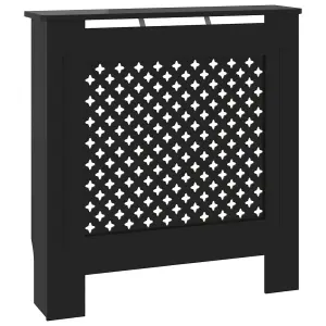 Berkfield MDF Radiator Cover Black 78 cm