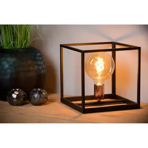 Lucide Arthur Modern Table Lamp - 1xE27 - Black