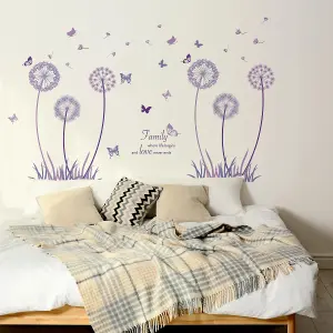 Purple Dandelion Flower Stickers Stock Clearance