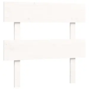 Berkfield Bed Frame with Headboard White 90x200 cm Solid Wood