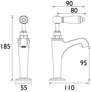 Bristan Renaissance Chrome effect Kitchen Tap with Replaceable aerator