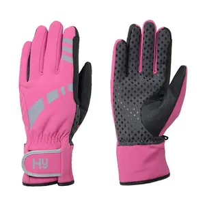 Hy5 Adults Reflective Waterproof Multipurpose Gloves Hot Pink/Grey (L)