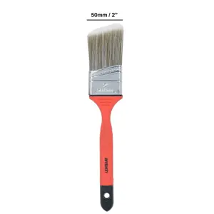 50mm Wide Angled Paint Brush No Bristle Loss Painting + Decorating Soft Grip 3pk