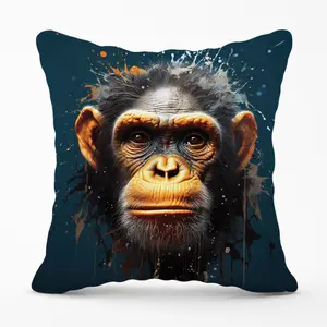 Splashart Realistic Monkey Face Cushions 60cm x 60cm