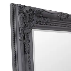 Andrews Flat Wall Mirror Black Matte / 60cm x 90cm W