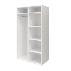 GoodHome Atomia Matt white Chipboard Wardrobe (H)1875mm (W)1000mm (D)580mm