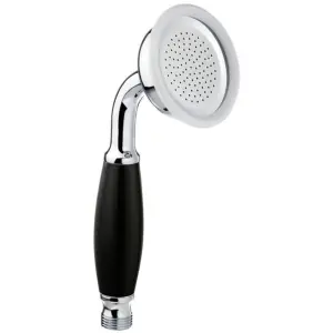 ENKI Handshower Chrome Black Traditional Victorian Solid Brass & Porceliain Handheld Shower Head E15