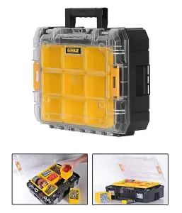 2 x Dewalt DWST1-71194 TStak V Clear Lid Stackable Tool Fixing Organiser Case