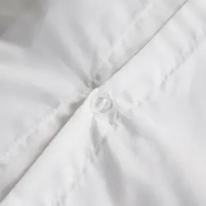 Filled Pinsonic Grid Panel Duvet Cover Bedding Set, White - King