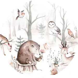 Forest Animal Friends Mural - 144x144cm - 5510-R