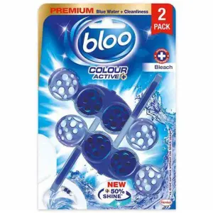 Bloo Colour Active Toilet Rim Block, Bleach, Twin Pack, 2 x 50g (Pack of 6)