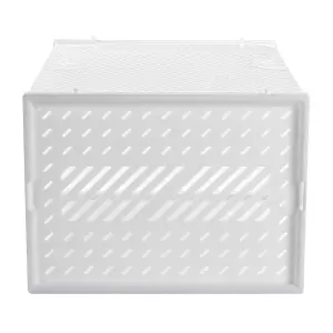 12 pcs Plastic Stackable and Foldable Shoe Box Storage Organiser Sneaker Display Case Shoe Box with Magnetic Door in White