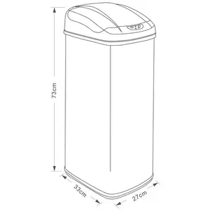 Halton Stainless Steel 52 Litre Motion Sensor Rubbish Bin