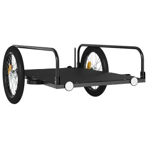 vidaXL Bike Trailer Black 135x70x37 cm Iron