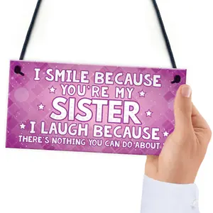 Funny Sister Plaque Gift For Sister Sign Funny Gift For Her Birthday Christmas Gift Keepsake