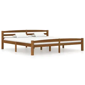 Berkfield Bed Frame Honey Brown Solid Pinewood 200x200 cm